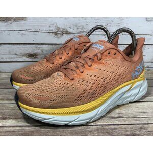 Hoka One One Clifton 8 Shoes Womens Size 8 Jogging Athletic Running Peach